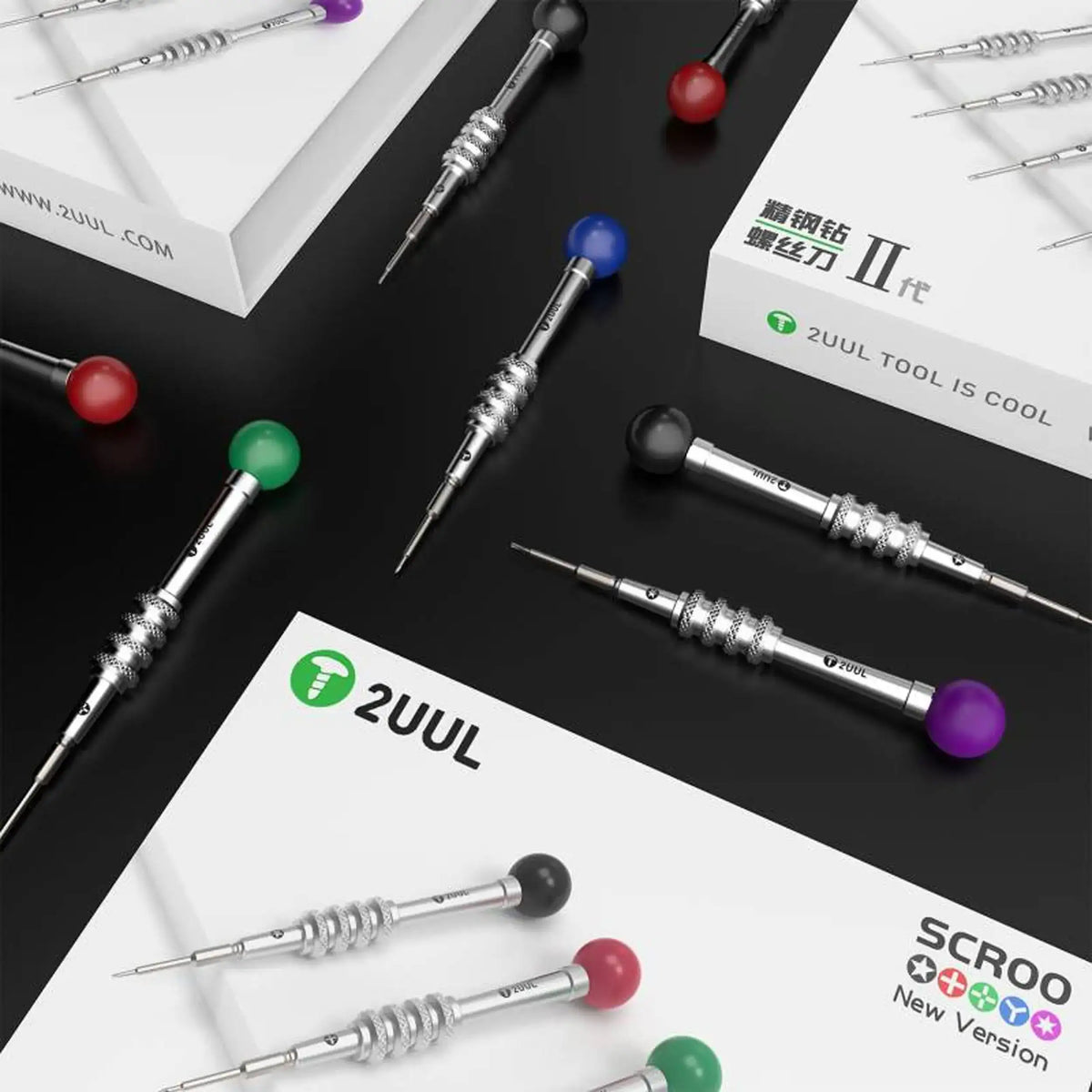 Everyday Scroo Screwdrivers Set 5 in 1 (2.5mm Convex Cross / Torx T2 / Tri-point / PH000 1.2mm / 0.8mm P2) (2UUL)