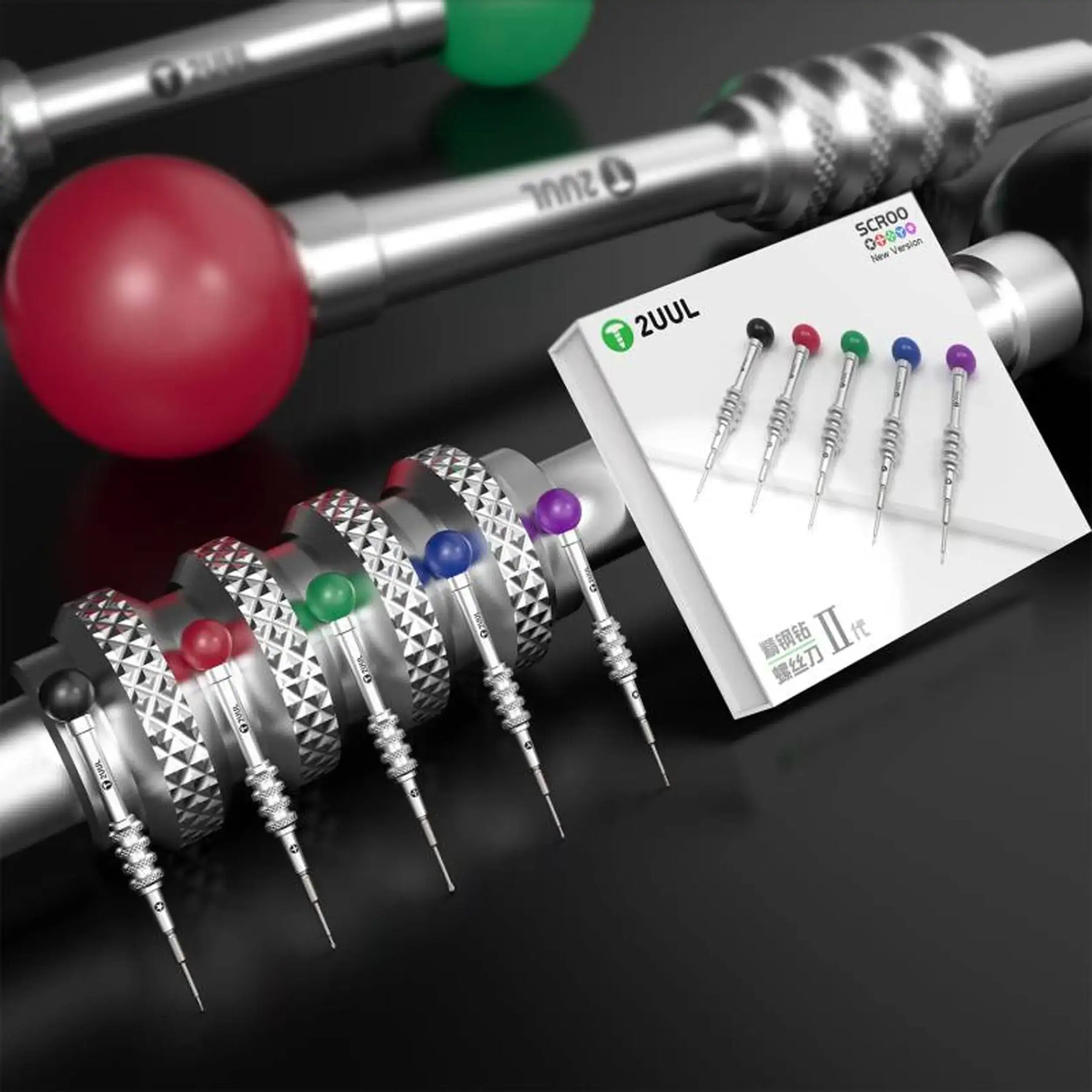 Everyday Scroo Screwdrivers Set 5 in 1 (2.5mm Convex Cross / Torx T2 / Tri-point / PH000 1.2mm / 0.8mm P2) (2UUL)