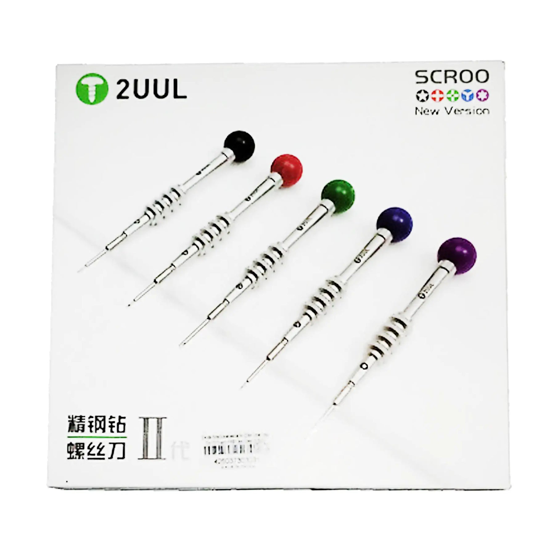 Everyday Scroo Screwdrivers Set 5 in 1 (2.5mm Convex Cross / Torx T2 / Tri-point / PH000 1.2mm / 0.8mm P2) (2UUL)