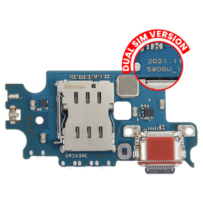 Charging Port Board With Sim Card Reader Compatible For Samsung Galaxy S22 Plus 5G (S9060) (Dual Sim Version) (Premium)