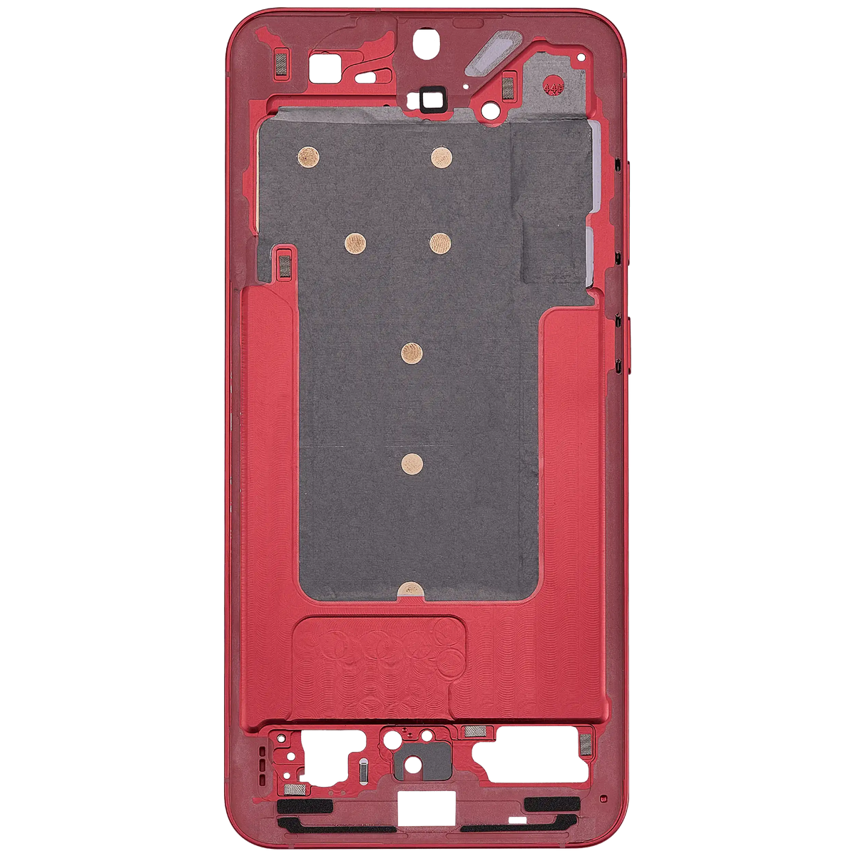 Mid-Frame Housing Compatible For Samsung Galaxy S25 Plus 5G (US & International Version) (Coral Red)