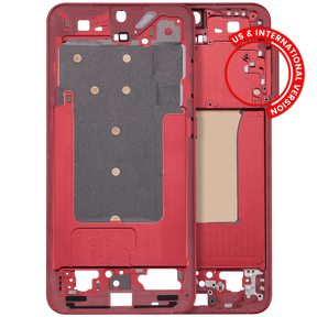 Mid-Frame Housing Compatible For Samsung Galaxy S25 Plus 5G (US & International Version) (Coral Red)