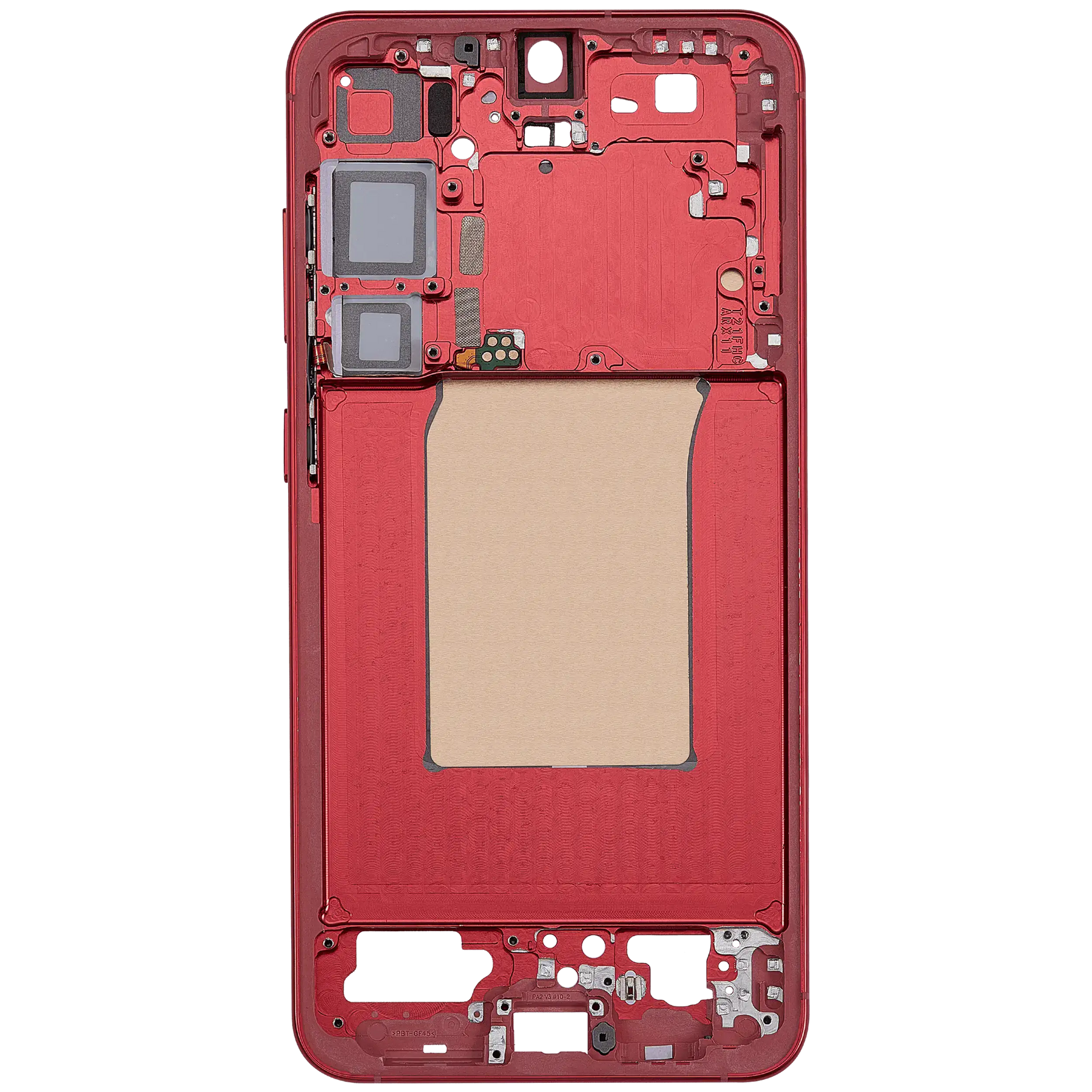 Mid-Frame Housing Compatible For Samsung Galaxy S25 Plus 5G (US & International Version) (Coral Red)