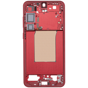 Mid-Frame Housing Compatible For Samsung Galaxy S25 Plus 5G (US & International Version) (Coral Red)