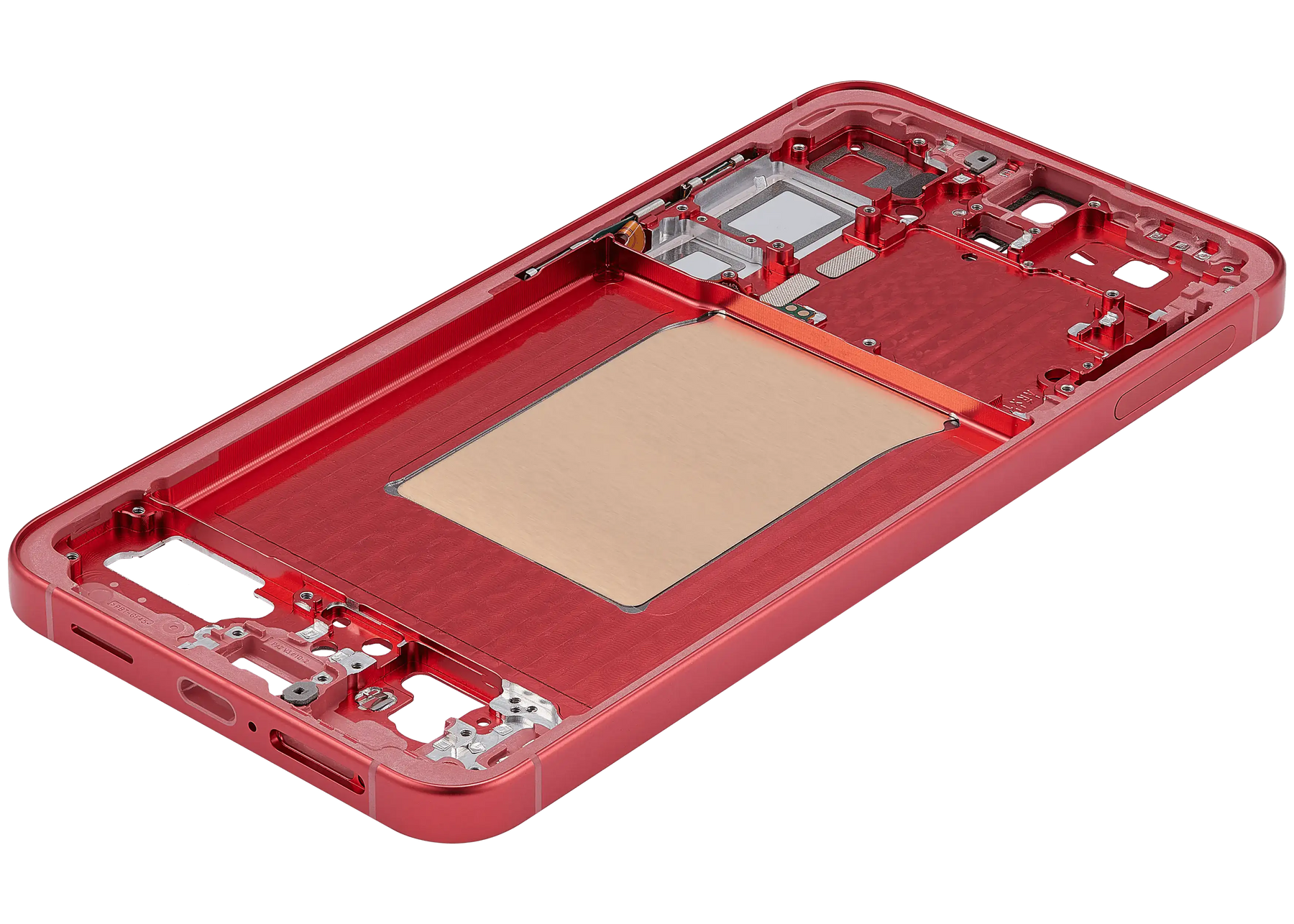 Mid-Frame Housing Compatible For Samsung Galaxy S25 Plus 5G (US & International Version) (Coral Red)