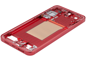 Mid-Frame Housing Compatible For Samsung Galaxy S25 Plus 5G (US & International Version) (Coral Red)