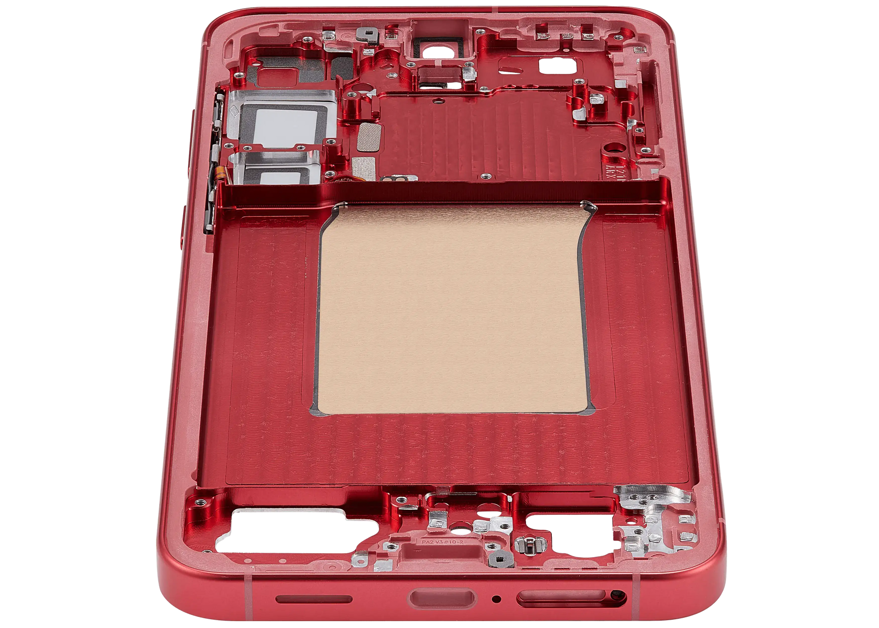 Mid-Frame Housing Compatible For Samsung Galaxy S25 Plus 5G (US & International Version) (Coral Red)