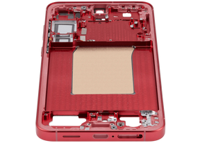 Mid-Frame Housing Compatible For Samsung Galaxy S25 Plus 5G (US & International Version) (Coral Red)