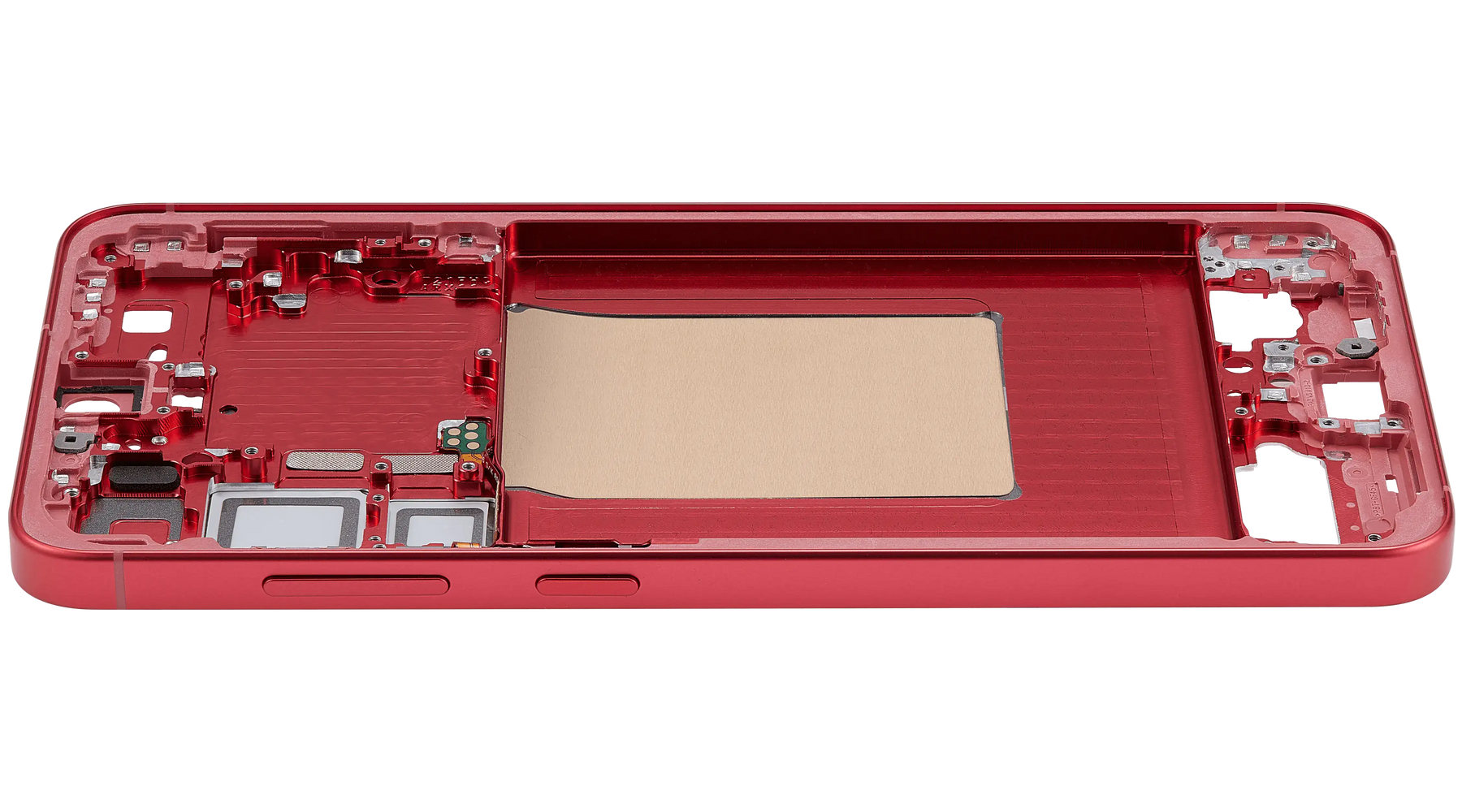 Mid-Frame Housing Compatible For Samsung Galaxy S25 Plus 5G (US & International Version) (Coral Red)