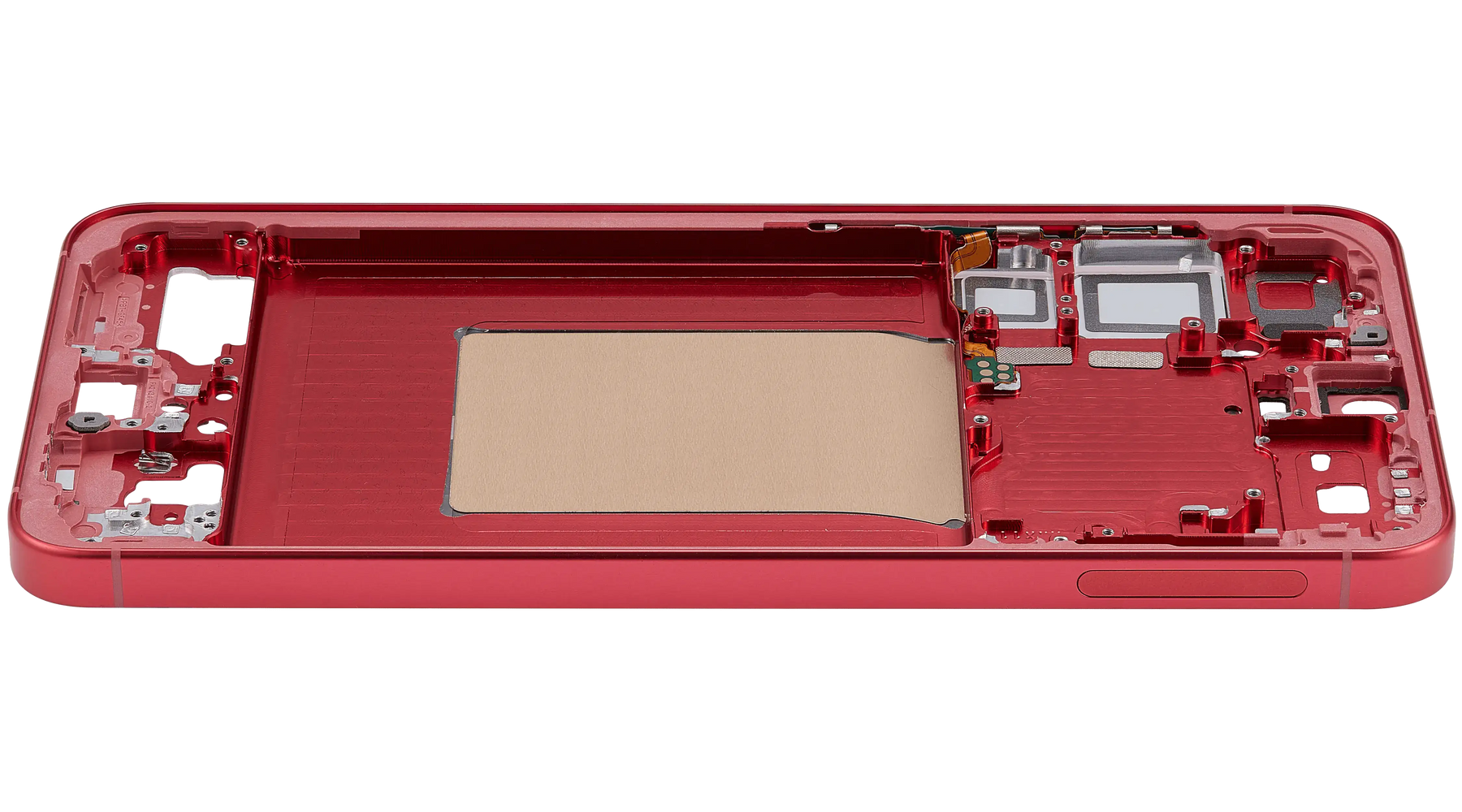 Mid-Frame Housing Compatible For Samsung Galaxy S25 Plus 5G (US & International Version) (Coral Red)