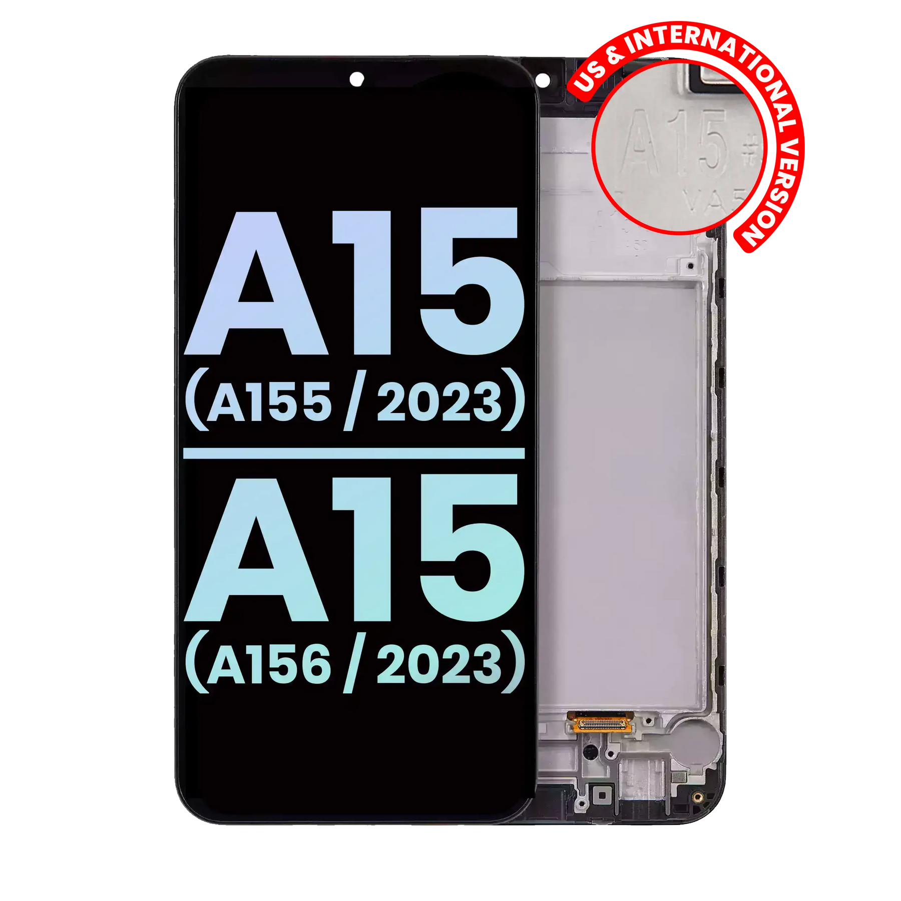 OLED Assembly With Frame Compatible For Samsung Galaxy A15 4G (A155 / 2023) / A15 5G (A156 / 2023) (US & International) (Service Pack) (All Colors)