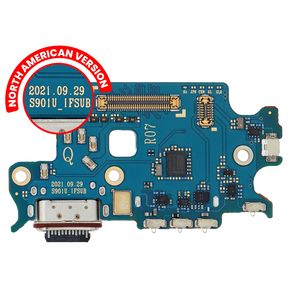 Charging Port Board With Sim Card Reader Compatible For Samsung Galaxy S22 5G (S901U) (US Version) (Premium)