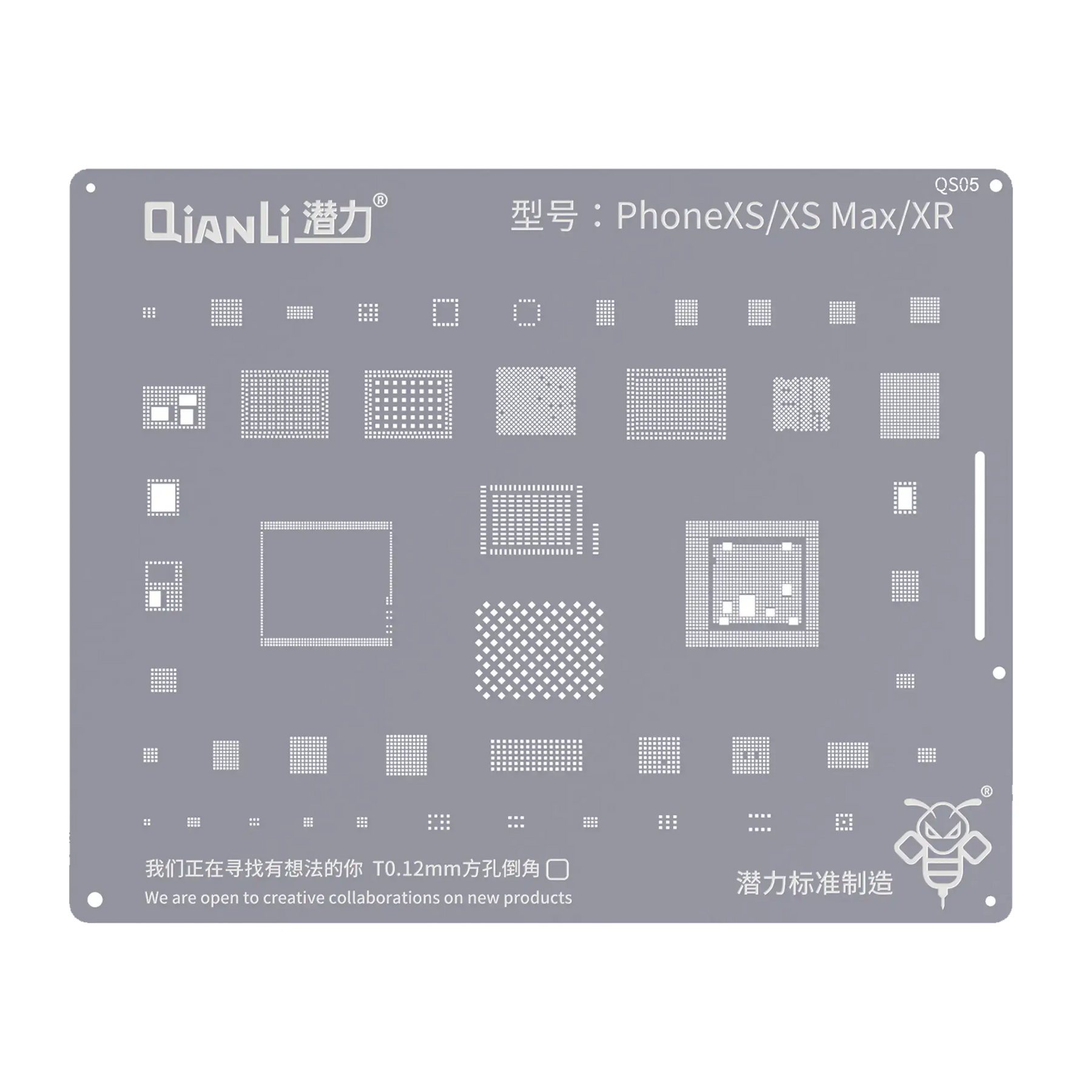 Bumblebee Stencil (QS05) For iPhone XR / XS / XS Max (Qianli)