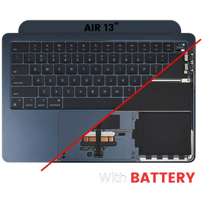 Top Case Assembly With Battery And Keyboard Compatible For MacBook Air 13" (A3113 / Mid 2024) (Midnight) (US Keyboard)