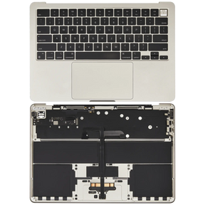 Top Case Assembly With Battery And Keyboard Compatible For MacBook Air 13" (A3113 / Mid 2024) (Starlight) (US Keyboard)