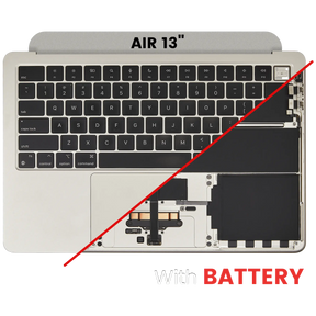 Top Case Assembly With Battery And Keyboard Compatible For MacBook Air 13" (A3113 / Mid 2024) (Starlight) (US Keyboard)