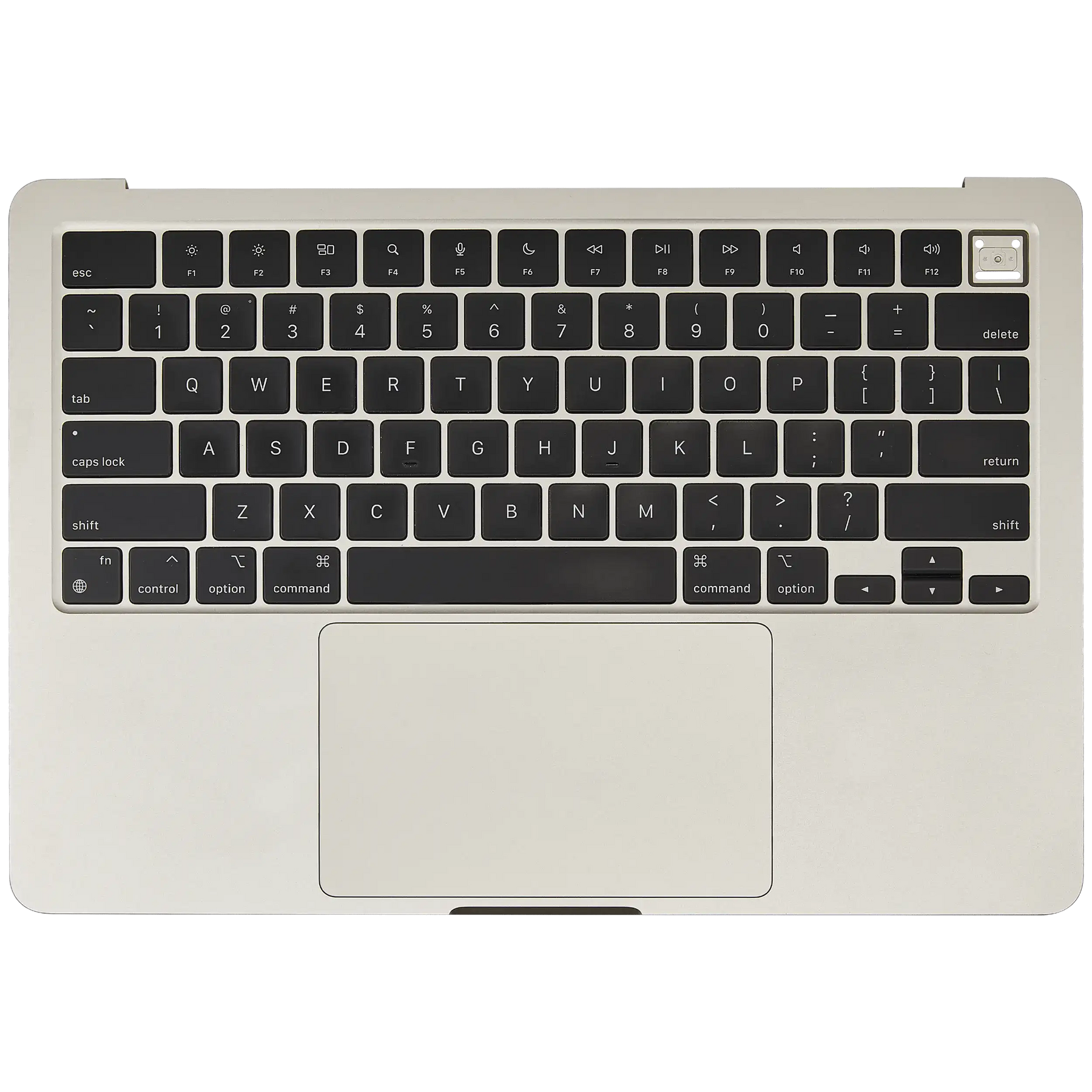 Top Case Assembly With Battery And Keyboard Compatible For MacBook Air 13" (A3113 / Mid 2024) (Starlight) (US Keyboard)