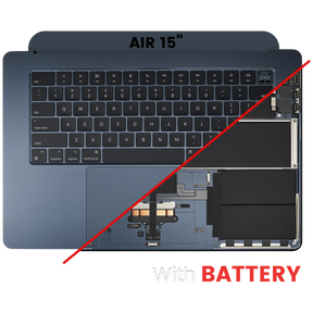 Top Case Assembly With Battery And Keyboard Compatible For MacBook Air 15" (A3114 / Mid 2024) (Midnight) (US Keyboard)