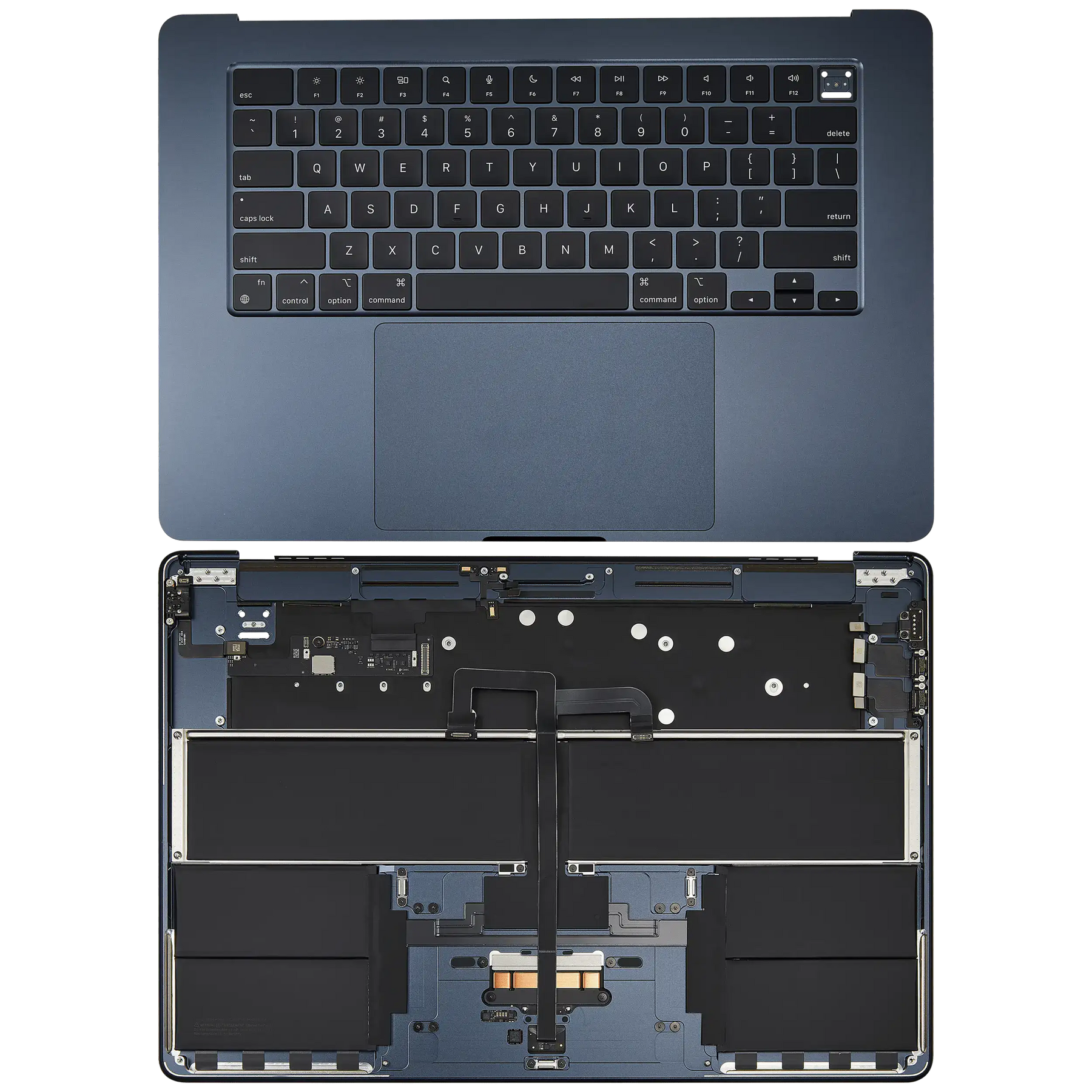 Top Case Assembly With Battery And Keyboard Compatible For MacBook Air 15" (A3114 / Mid 2024) (Midnight) (US Keyboard)