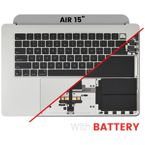 Top Case Assembly With Battery And Keyboard Compatible For MacBook Air 15" (A3114 / Mid 2024) (Silver) (US Keyboard)