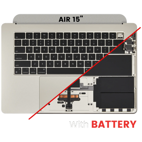 Top Case Assembly With Battery And Keyboard Compatible For MacBook Air 15" (A3114 / Mid 2024) (Starlight) (US Keyboard)