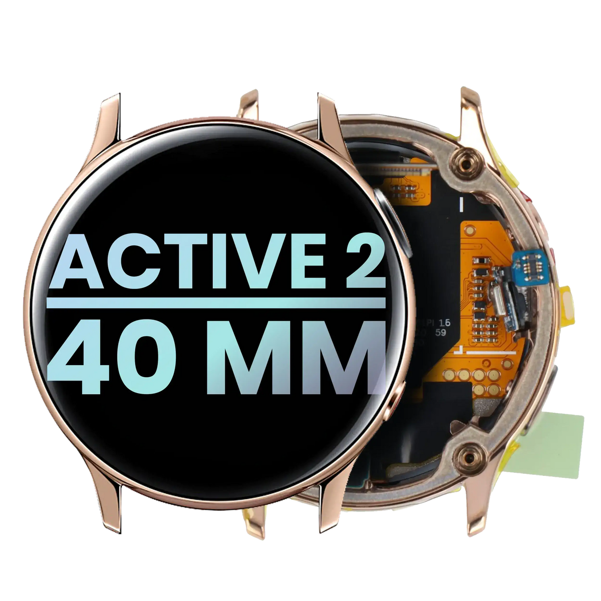 LCD Assembly Compatible For Samsung Galaxy Watch Active 2 (40MM) (LTE Version) (Service Pack) (Gold)