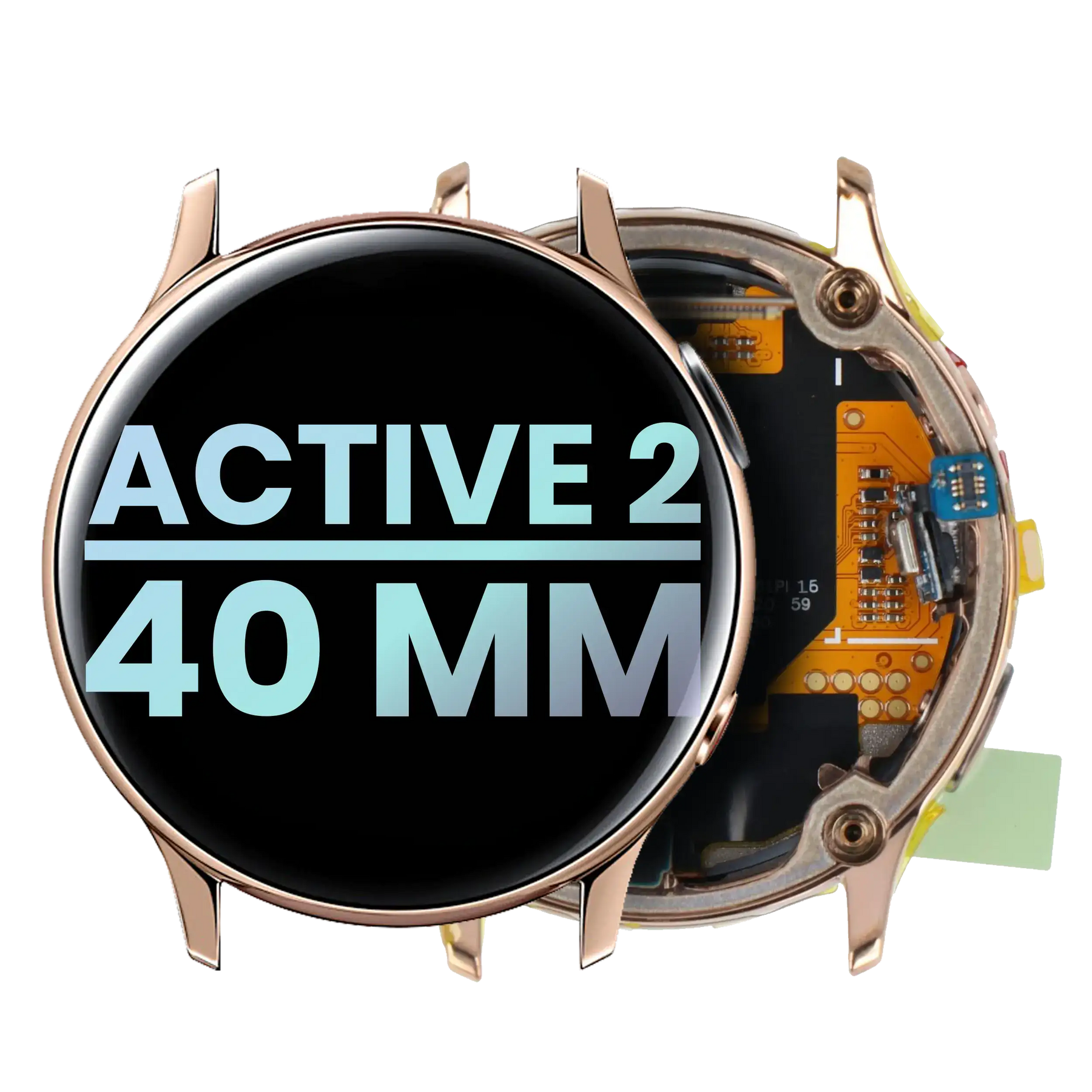 LCD Assembly Compatible For Samsung Galaxy Watch Active 2 (40MM) (LTE Version) (Service Pack) (Gold)