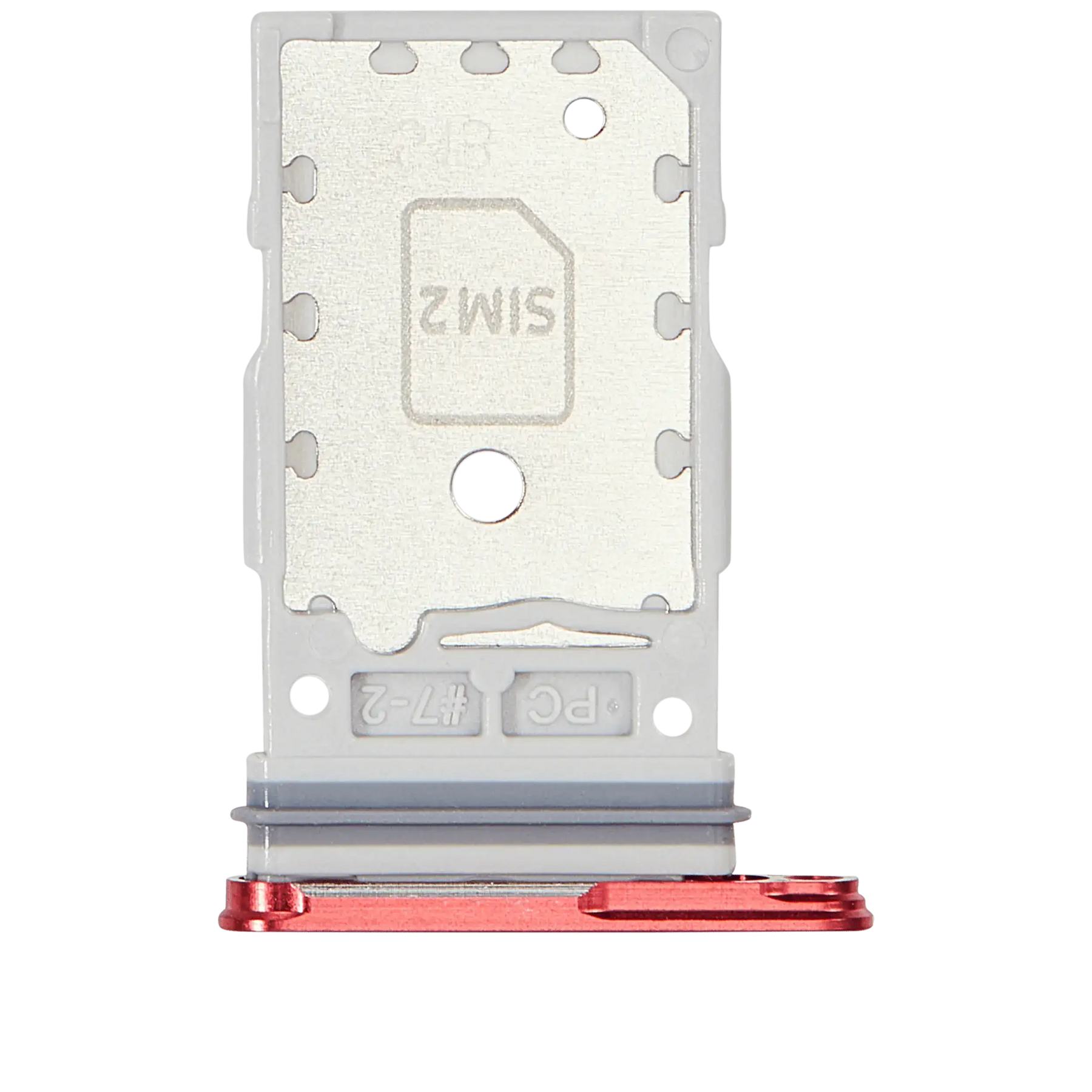 Dual Sim Card Tray Compatible For Samsung Galaxy S25 / S25 Plus (Premium) (Coral Red)