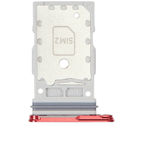 Dual Sim Card Tray Compatible For Samsung Galaxy S25 / S25 Plus (Premium) (Coral Red)