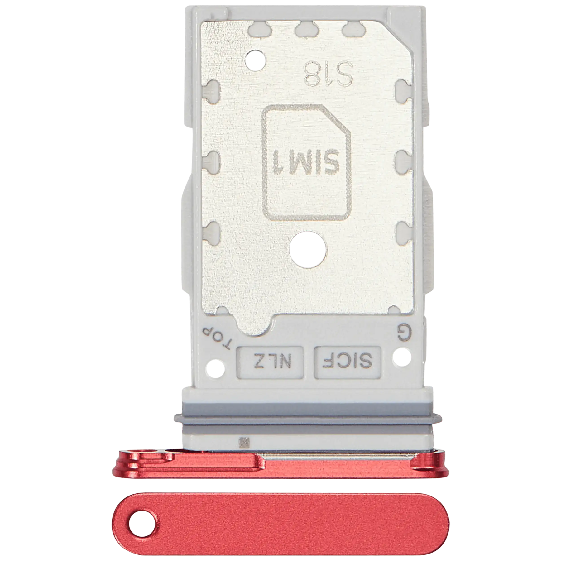 Dual Sim Card Tray Compatible For Samsung Galaxy S25 / S25 Plus (Premium) (Coral Red)