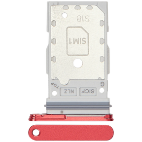 Dual Sim Card Tray Compatible For Samsung Galaxy S25 / S25 Plus (Premium) (Coral Red)
