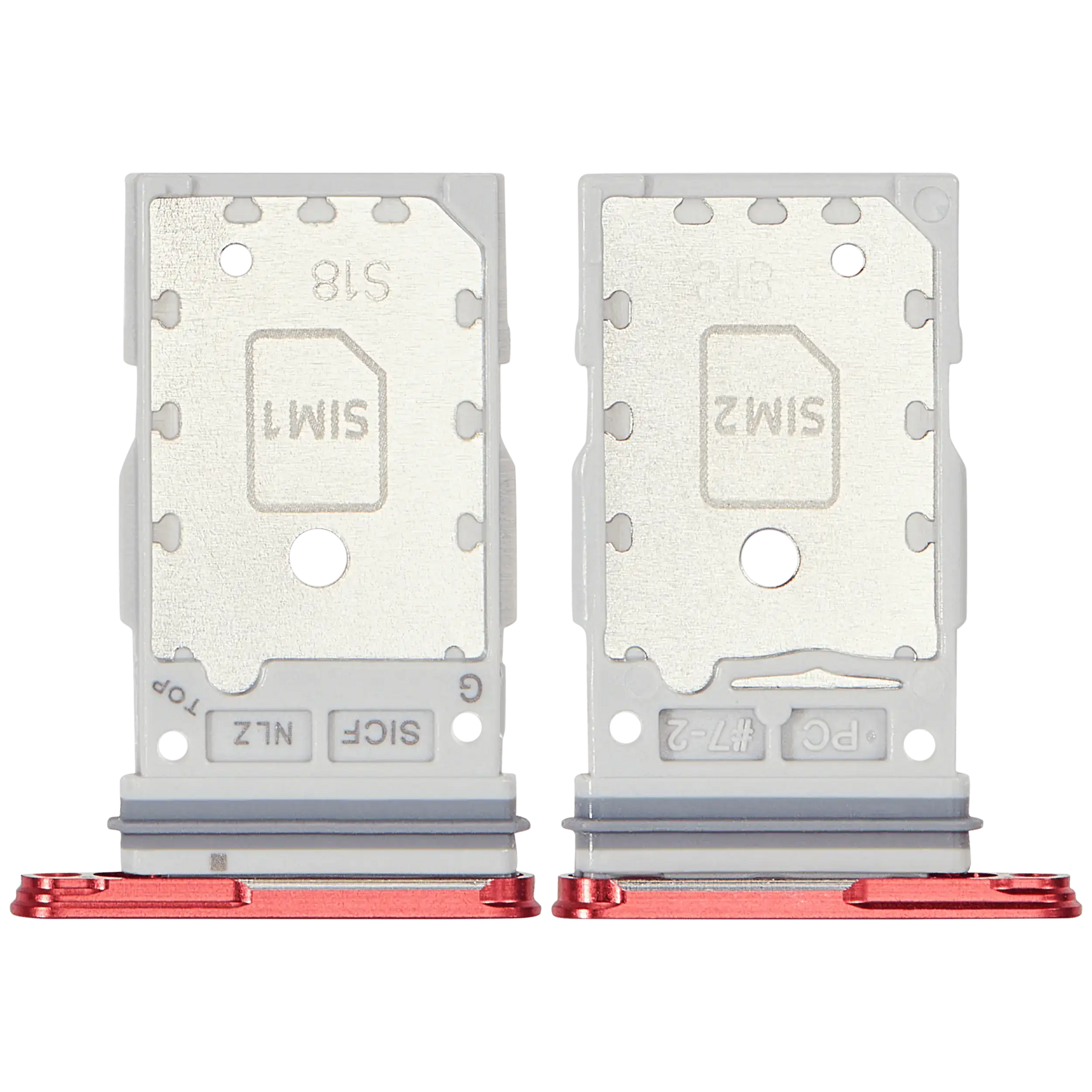 Dual Sim Card Tray Compatible For Samsung Galaxy S25 / S25 Plus (Premium) (Coral Red)