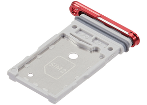 Dual Sim Card Tray Compatible For Samsung Galaxy S25 / S25 Plus (Premium) (Coral Red)