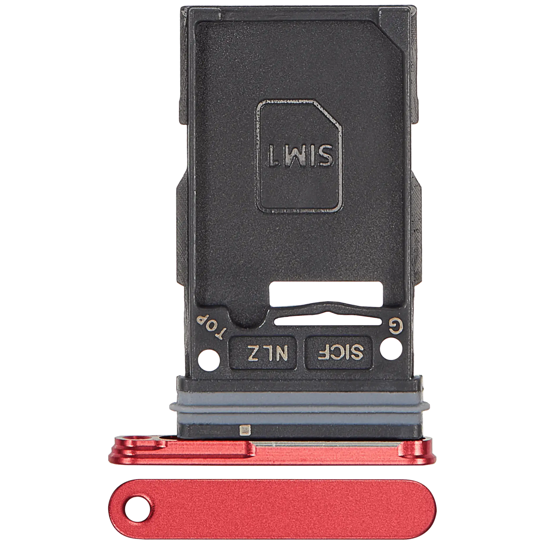 Single Sim Card Tray Compatible For Samsung Galaxy S25 / S25 Plus (Premium) (Coral Red)