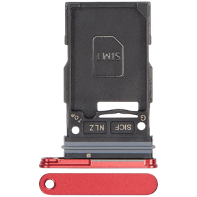 Single Sim Card Tray Compatible For Samsung Galaxy S25 / S25 Plus (Premium) (Coral Red)