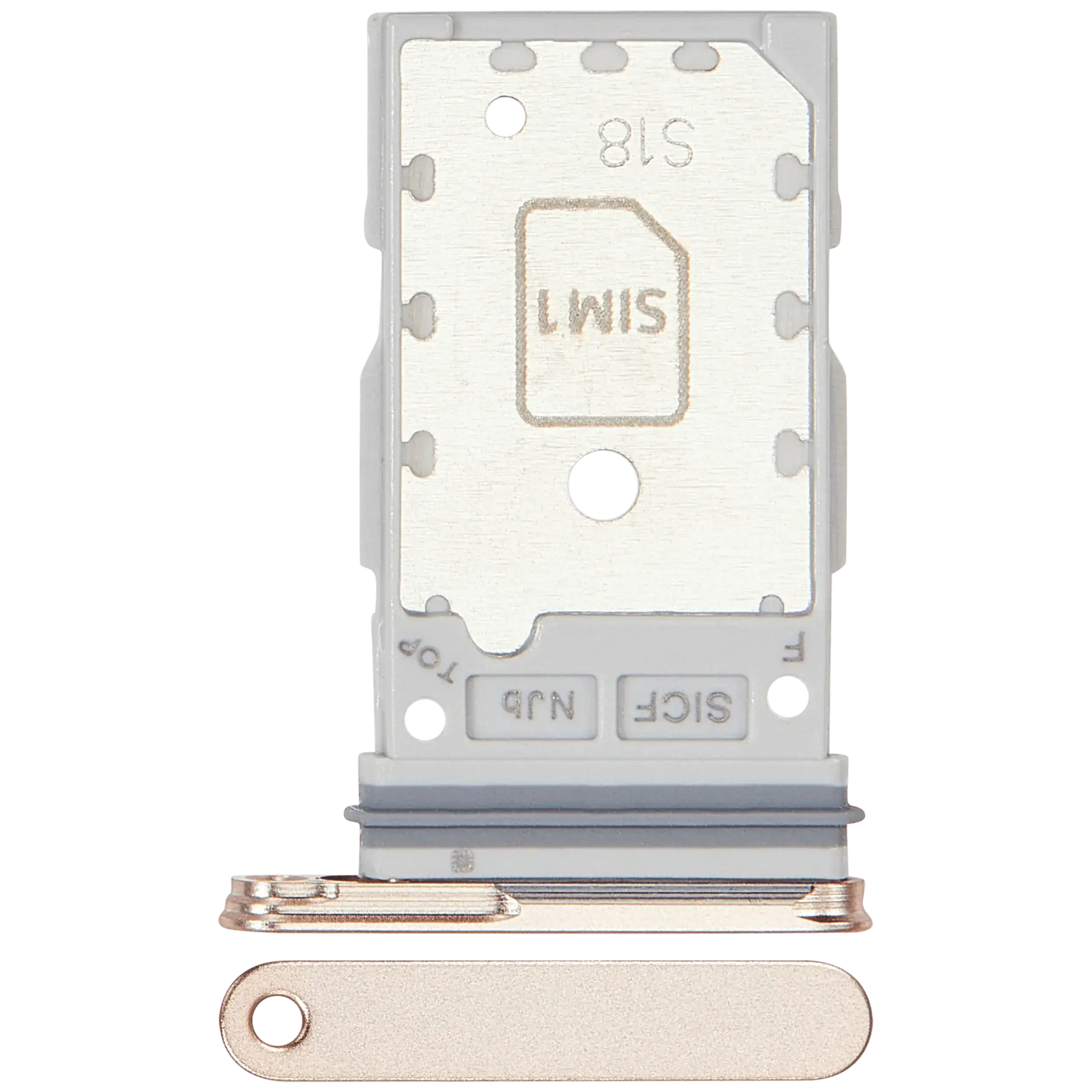 Dual Sim Card Tray Compatible For Samsung Galaxy S25 / S25 Plus (Premium) (Pink Gold)