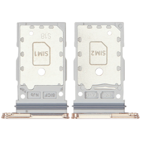 Dual Sim Card Tray Compatible For Samsung Galaxy S25 / S25 Plus (Premium) (Pink Gold)