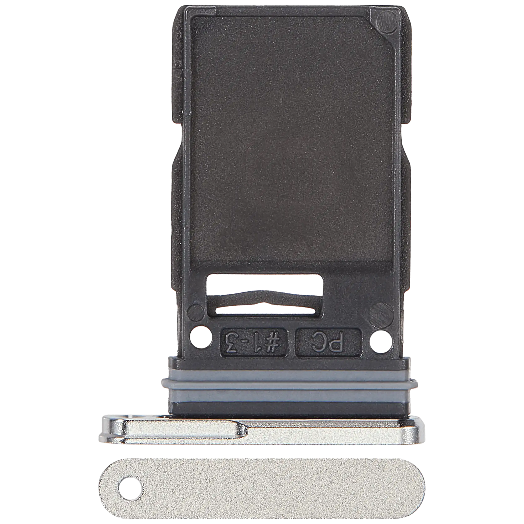 Single Sim Card Tray Compatible For Samsung Galaxy S25 Ultra (Titanium White Silver)