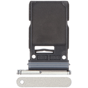 Single Sim Card Tray Compatible For Samsung Galaxy S25 Ultra (Titanium White Silver)