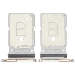 Dual Sim Card Tray Compatible For Samsung Galaxy S25 Ultra (Titanium White Silver)