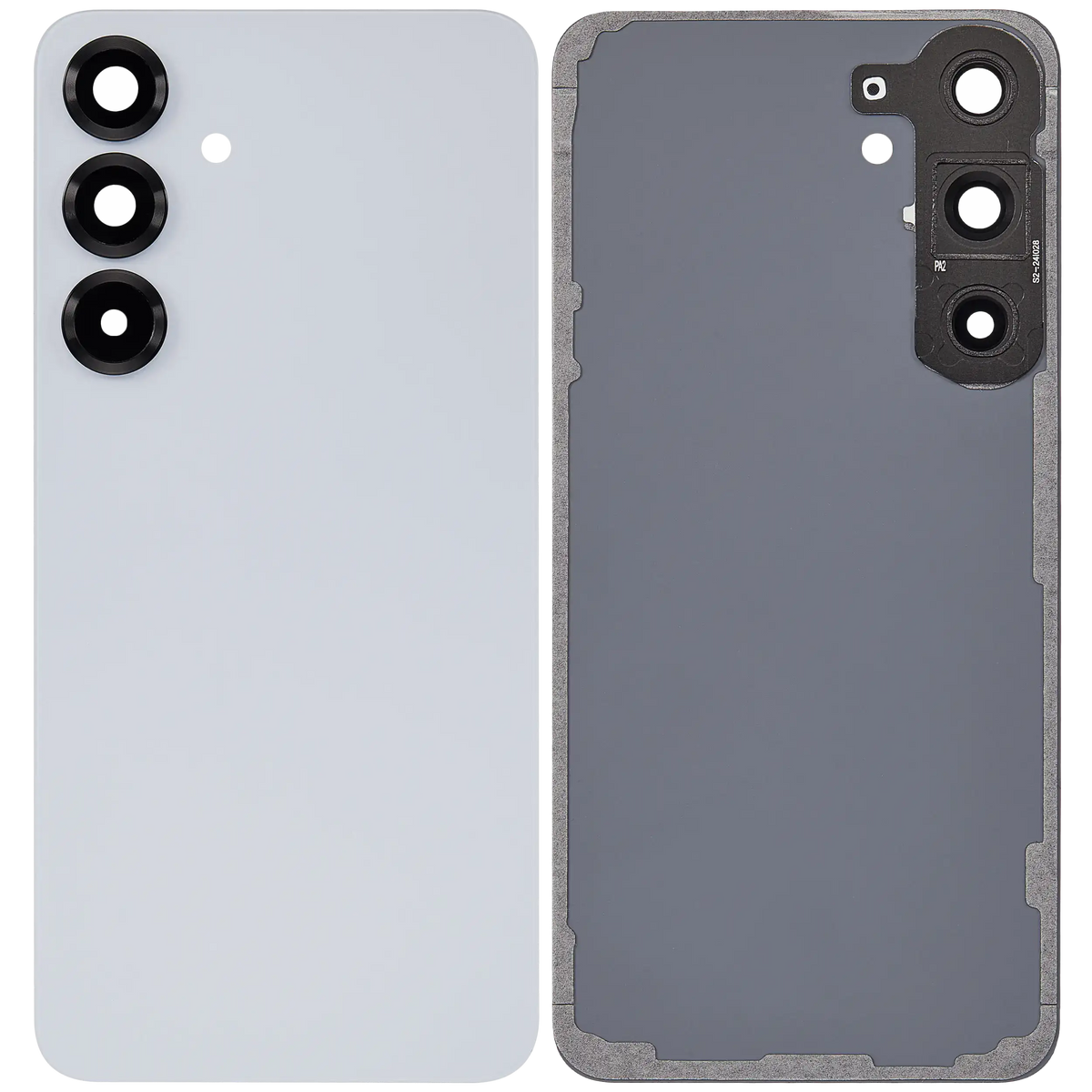 Back Cover Glass With Camera Lens Compatible For Samsung Galaxy S25 Plus 5G (No Logo) (Aftermarket Plus) (Icy Blue)