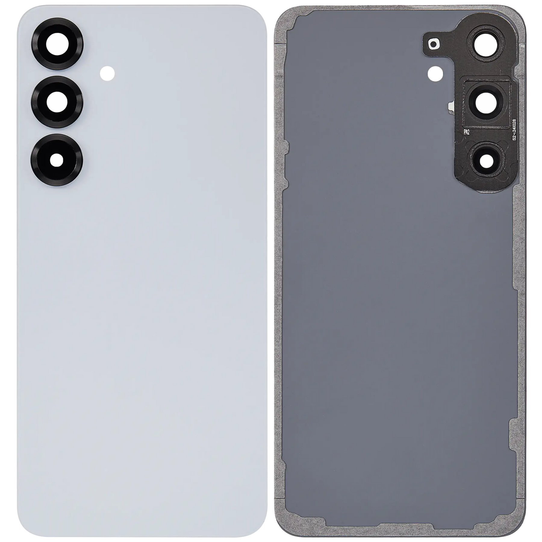 Back Cover Glass With Camera Lens Compatible For Samsung Galaxy S25 Plus 5G (No Logo) (Aftermarket Plus) (Icy Blue)