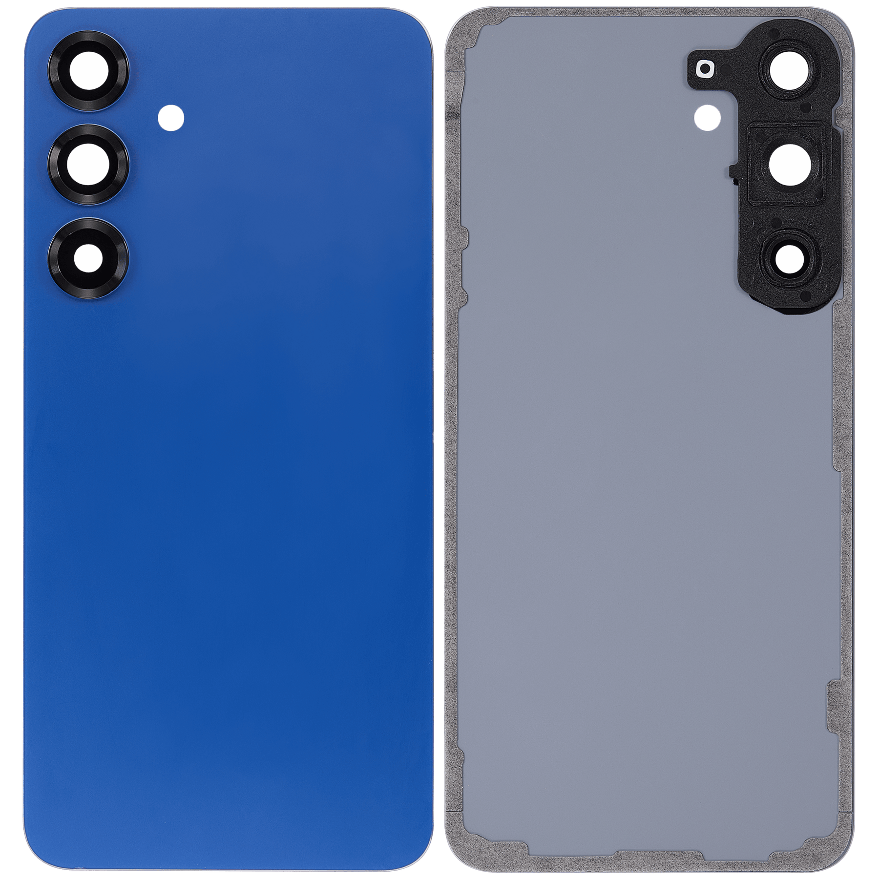 Back Cover Glass With Camera Lens Compatible For Samsung Galaxy S25 Plus 5G (No Logo) (Aftermarket Plus) (Navy)