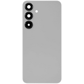 Back Cover Glass With Camera Lens Compatible For Samsung Galaxy S25 Plus 5G (No Logo) (Aftermarket Plus) (Silver Shadow)