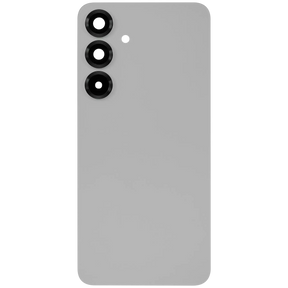Back Cover Glass With Camera Lens Compatible For Samsung Galaxy S25 Plus 5G (No Logo) (Aftermarket Plus) (Silver Shadow)
