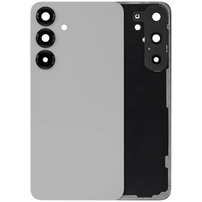 Back Cover Glass With Camera Lens Compatible For Samsung Galaxy S25 Plus 5G (No Logo) (Aftermarket Plus) (Silver Shadow)