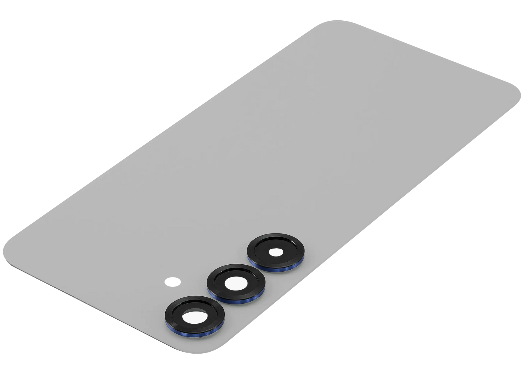 Back Cover Glass With Camera Lens Compatible For Samsung Galaxy S25 Plus 5G (No Logo) (Aftermarket Plus) (Silver Shadow)