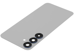 Back Cover Glass With Camera Lens Compatible For Samsung Galaxy S25 Plus 5G (No Logo) (Aftermarket Plus) (Silver Shadow)