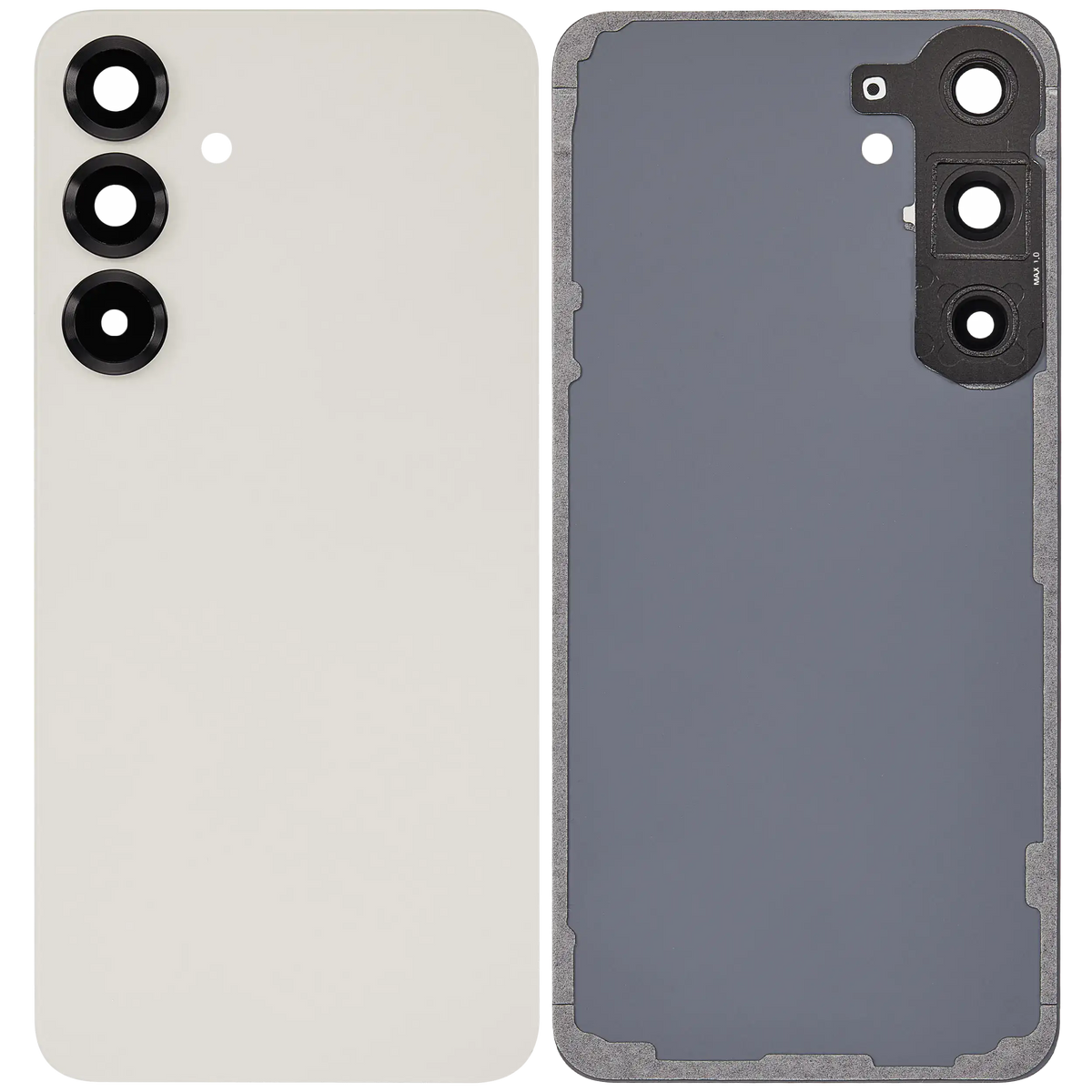 Back Cover Glass With Camera Lens Compatible For Samsung Galaxy S25 Plus 5G (No Logo) (Aftermarket Plus) (Pink Gold)