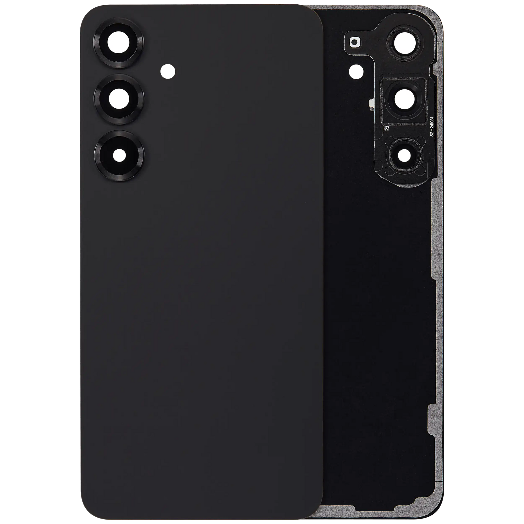 Back Cover Glass With Camera Lens Compatible For Samsung Galaxy S25 Plus 5G (No Logo) (Aftermarket Plus) (Blue Black)